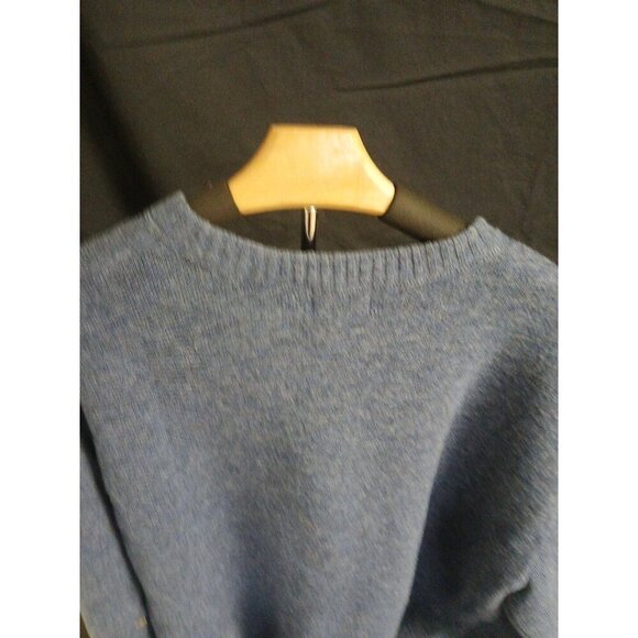 LL Bean Sweater Mens Large Blue Ragg Lambs Wool Henley Pullover Knit Outdoor - Picture 8 of 8